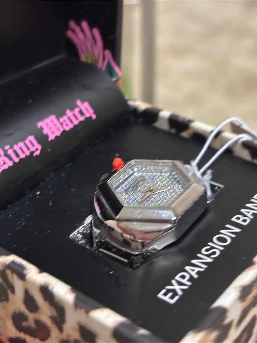 Ed Hardy NWT Ring Watch With Crystals - Picture 3 of 7
